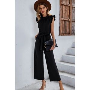 NWT Butterfly Sleeve Tie Waist Jumpsuit